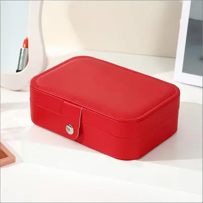 Portable Jewelry Storage Box PU Necklace Ring Accessory Box Minimalist Large Capacity Jewelry Organizer Wholesale
