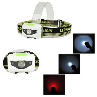Ultralight Waterproof LED Headlamp, Red Warning Light - 3