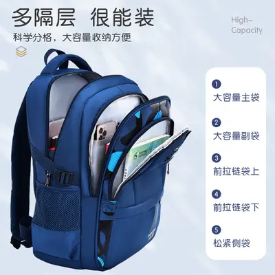 Boys' school backpack, primary to university, waterproof - 3