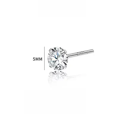 999 pure silver men's ear studs diamond design - 7