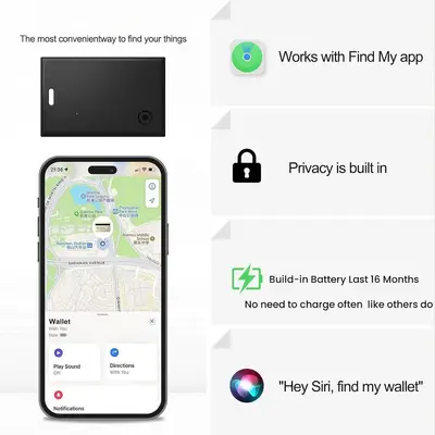 Kartenförmiger GPS-Tracker, iOS Find My kompatibel - 2