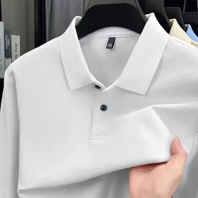 Herren-Langarm-Poloshirt aus 100% Baumwolle, besticktbar - 7