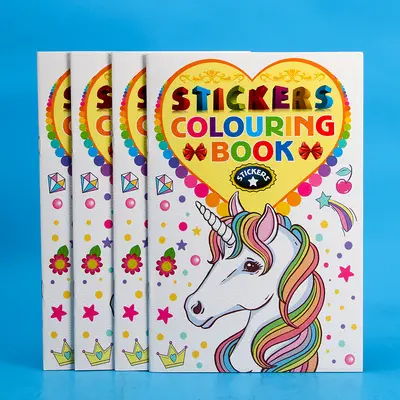 A5 3D-Kinder-Malbuch mit Einhorn-Motiv - 1