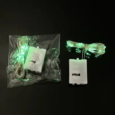 LED bakır tel dize ışıkları, üç hızlı LED küçük beyaz kutu dize ışıkları, itiraf hediye kutusu, dalga topu dekorasyon atmosfer düzenlemesi - 13