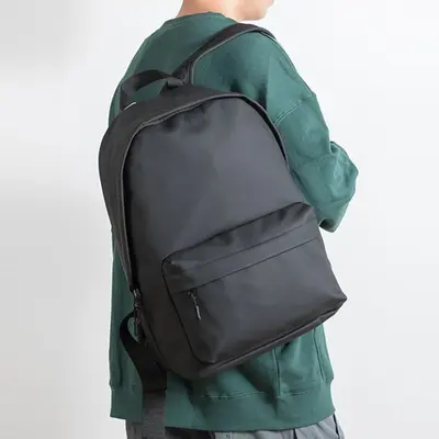 Leather material, waterproof backpack, premium niche design backpack, unisex college-style school bag, water-resistant. - 4