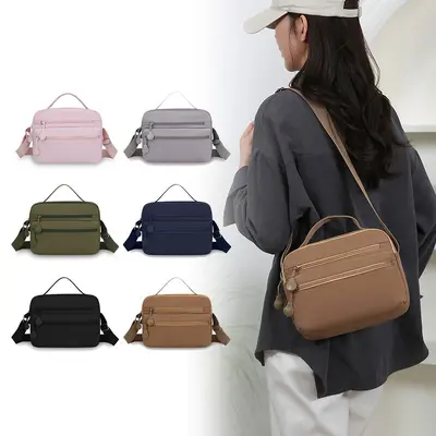 Small Square Nylon Crossbody Bag, Multifunctional Women's Shoulder Bag - 3