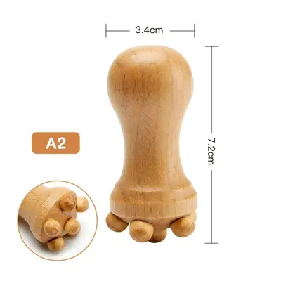 Amazon-Buchholz kleines Massageset Lotus, handgefertigte Massagezubehöre aus Lotusholz, massives Lotusholz, handgeschnitztes Set - 7
