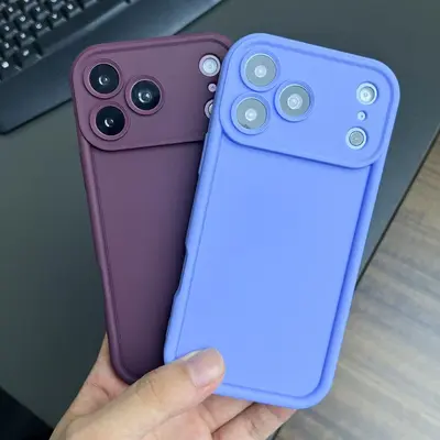 iPhone 17 Pro Max 16 Compatible Solid Color TPU Phone Case, Shockproof