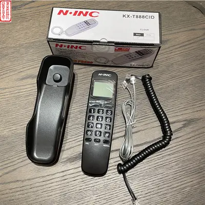 KX-T888CID Caller ID Telephone, Wall-Mounted, Silver - 6