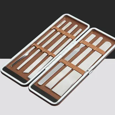 Foot massage stainless steel pedicure knife tool for removing dead skin manicure knife microdermabrasion foot knife Yangzhou three-blade pedicure set