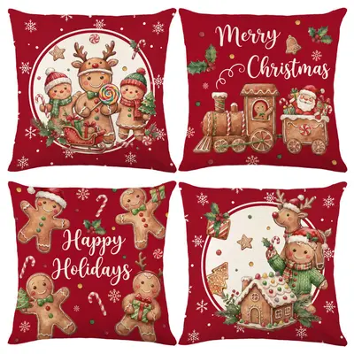 Doldurulmamış, sınır ötesi, lüks Noel yastık kılıfı, polyester başucu minderi, Amazon yeni ürün, kanepe minderi toptan satış - 12
