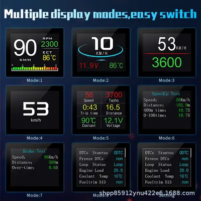 Auto-LCD-Displaygerät OBD2 Fahrzeugcomputer-Diagnosegerät HUD-Kopfabzugsdisplay P10
