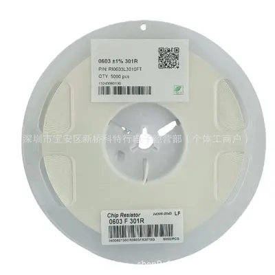 0603 SMD Chip Resistor 301R ±5% 1% 0R-10M Thick Film