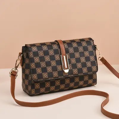 Middle-Aged Mom Crossbody Bag, Korean Style Simple Shoulder Bag - 3