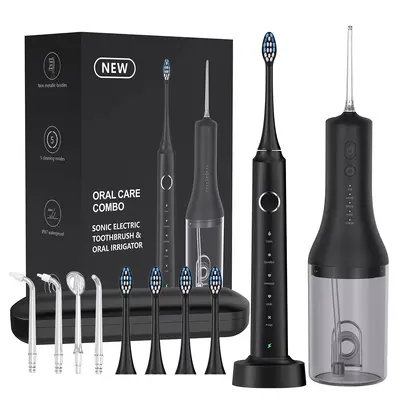 Sonic Electric Toothbrush and Water Flosser Rechargeable Set, 2-in-1, Large Water Tank - 2