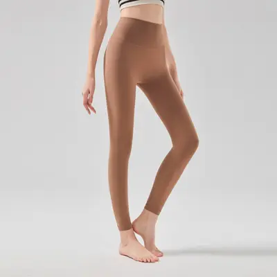 Hochtailliete Yogahose mit Po-Lift und Taschen, atmungsaktiv