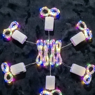 LED-Lichterkette Kupferdraht Blütenlichter Lichterkette Kuchenlichter Weihnachtsdekoration kleine bunte Lichter LED-Lichtband Sternenlichterkette