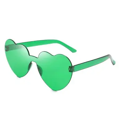 Heart-Shaped Frameless Jelly Color Sunglasses