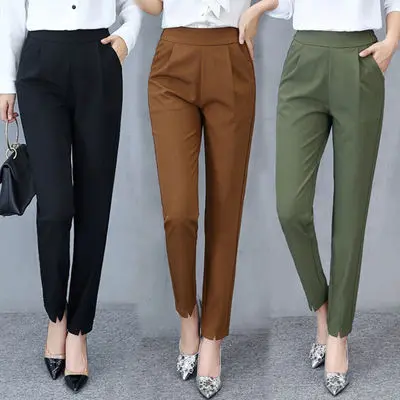 Women's Stretch Harem Pants, Loose Fit, Plus Size, Korean Style