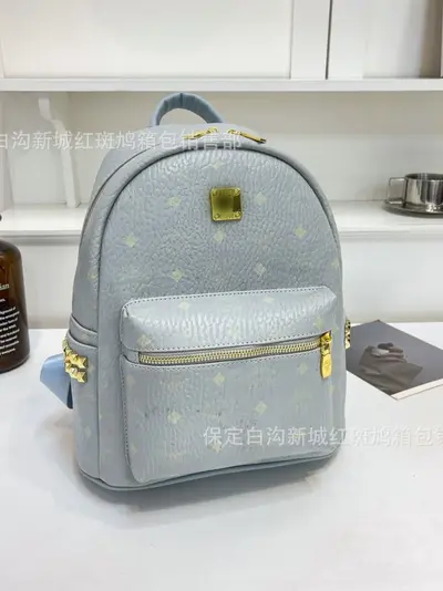 Printed Unisex Backpack with Metal Studs for Travel and School - 6