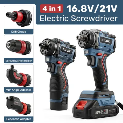 21V Brushless 4-in-1 Multi-Function Tool Cross-Border Lithium Battery Electric Cordless Drill Set 16.8V
