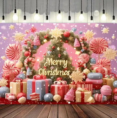 Weihnachts-Hintergrundtuch für Innen- und Außendekoration