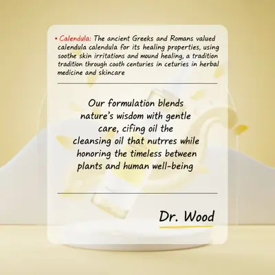 Calendula makeup remover oil, light texture