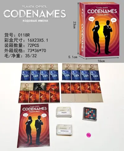 Action Code Board Game, English and Russian Edition, Couples Party Card Game - 9