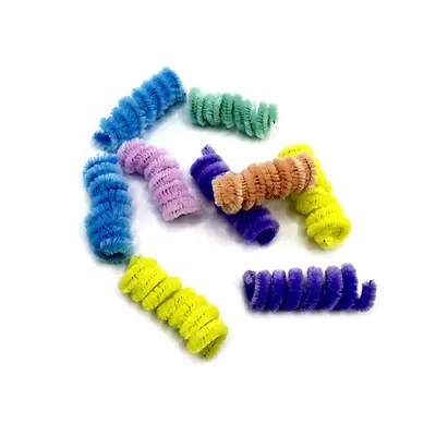 Macaron-Colored Plush Spring Cat Teaser Toy - 3