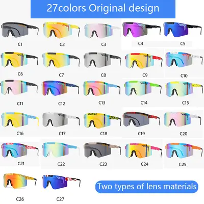 PIT VIPER Cycling Glasses, Windproof, Polarized Sunglasses, Colored Coating