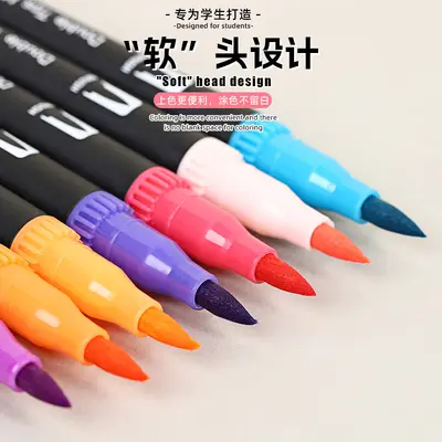 Dual-head marker pen set, water-compatible blendable - 4
