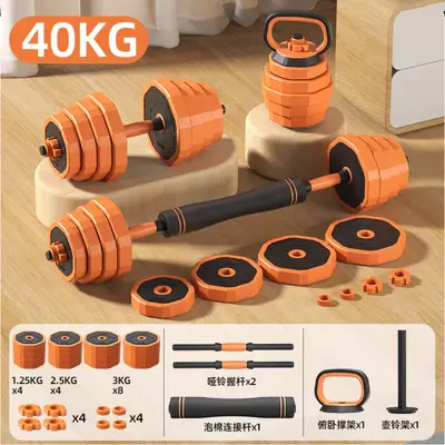 Eco-friendly dumbbell and barbell set for men's home fitness - 10
