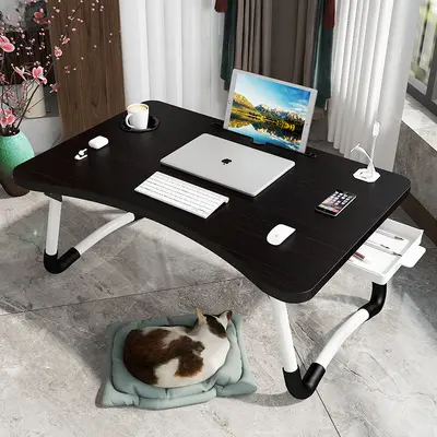 Klappbarer Laptoptisch fürs Bett, kleiner Faulenzer-Tisch für Schlafzimmer und Wohnheim