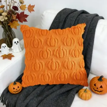 Neue Chenille-Stickerei Kürbis Kissenbezug Maßanfertigung Halloween Kissenbezug Amazon Thanksgiving Sofa Dekoration Kissen Überzug - 12