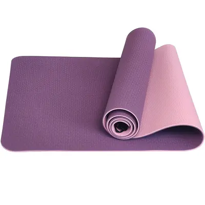 6mm Double-Layer TPE Yoga Mat, Two-Color Fitness Exercise Mat - 9