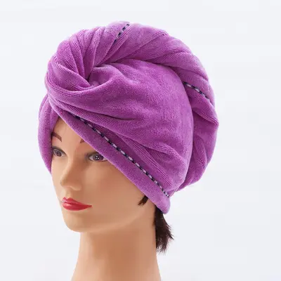 Mikrofiber Sevimli Duş Başlığı Kuru Saç Bonesi Kadın Kalınlaşmış Süper Emici Çabuk Kuruyan Kafa Kuru Saç Havlusu Üreticisi Toptan