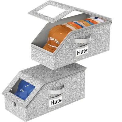 Hutaufbewahrungsbox multifunktional großvolumig faltbar Baseballmützen-Aufbewahrungsbox mit Deckel Staubschutzbox Amazon Cross-Border