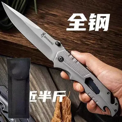 Folding Non-Locking Pocket Knife, Multifunctional, Portable with Glass Breaker