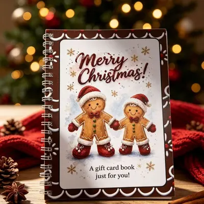 Yetişkinler için Noel hediye kartı kitabı