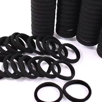 4cm Black High-Elastic Seamless Hair Band