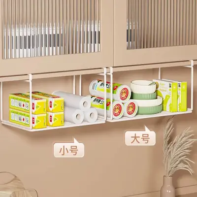 Kitchen wall-mounted storage rack, multi-function cabinet shelf system - 3