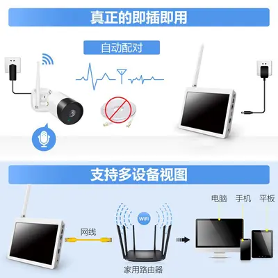 10 inç ekran izleme ağı ana bilgisayarı HD kablosuz WIFI güvenlik sabit disk video kaydedici NVR seti cctv