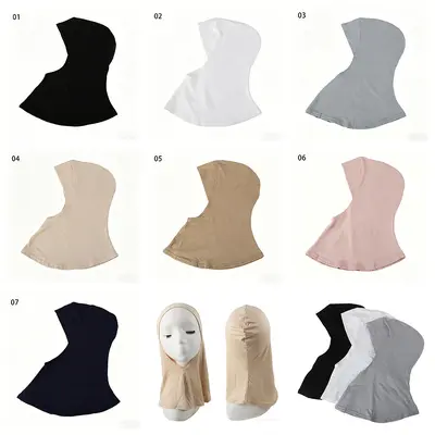 Modal Solid Color Beanie, High Elasticity, Mercerized Cotton Neck Warmer Hat - 7
