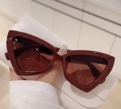 Triangle Cat-Eye Sunglasses for Women with UV Protection - 11