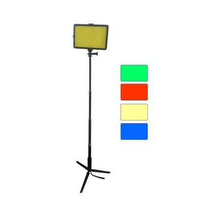 6 inch and 8 inch small square photo fill light with four color filters for photography, video recording and live streaming. - 9