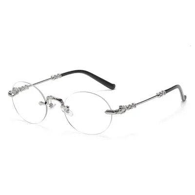Frameless Photochromic Myopia Glasses, Anti-Blue Light, Large Frame