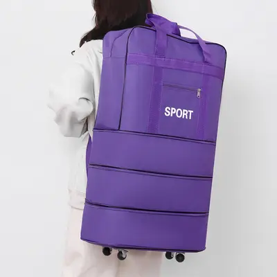 Foldable travel luggage with wheels, 158L capacity - 4