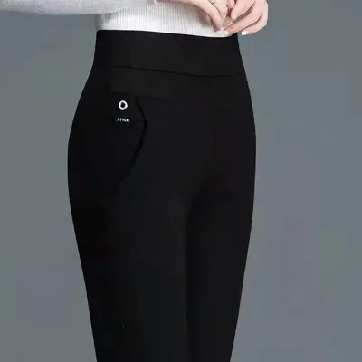 Yüksek Bel Esnek Düz Paça Kadın Uzun Pantalonu - 10