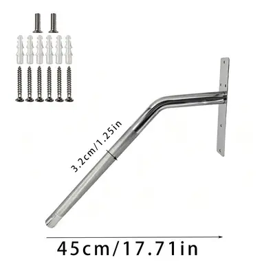 Wall-Mounted Bathroom Grab Bar with Toilet Support Rail for Elderly - 9