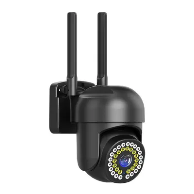 Siyah Açık Alan Su Geçirmez İzleme Kamerası Alarm Bildirimi WiFi HD Çift Işık Tam Renkli Ağ Kamerası Toptan